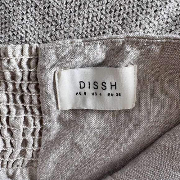 DISSH Willow Natural Linen Halter Dress – Size US 4 / AU 8 - Picture 7 of 8
